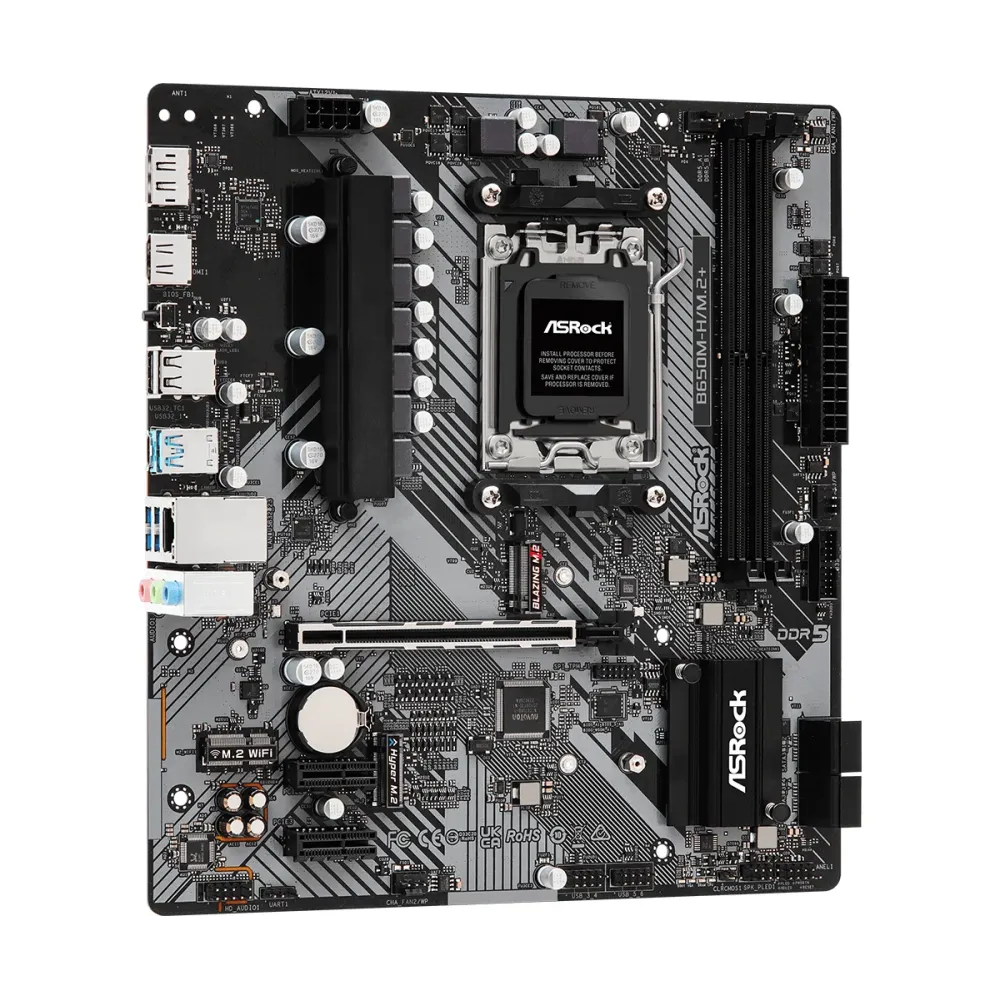 Дънна платка ASROCK B650M-H/M.2+, Socket AM5, 2xDDR5 Дънна платка ASROCK B650M-H/M.2+, Socket AM5, 2xDDR5