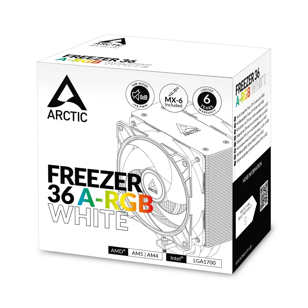 Охладител ARCTIC Freezer 36 A-RGB White - ACFRE00125A