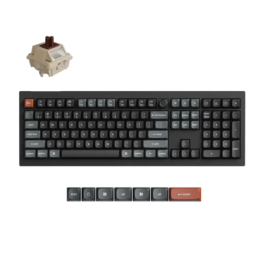 Безжична механичка клавиатура Keychron V6 Ultra 8K - Silk POM Switch Brown Безжична механичка клавиатура Keychron V6 Ultra 8K - Silk POM Switch Brown