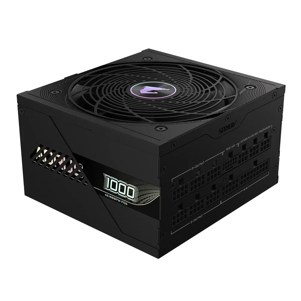 Захранващ блок Gigabyte AORUS ELITE P1000W 80+ Platinum, PCIe 5.0 Захранващ блок Gigabyte AORUS ELITE P1000W 80+ Platinum, PCIe 5.0
