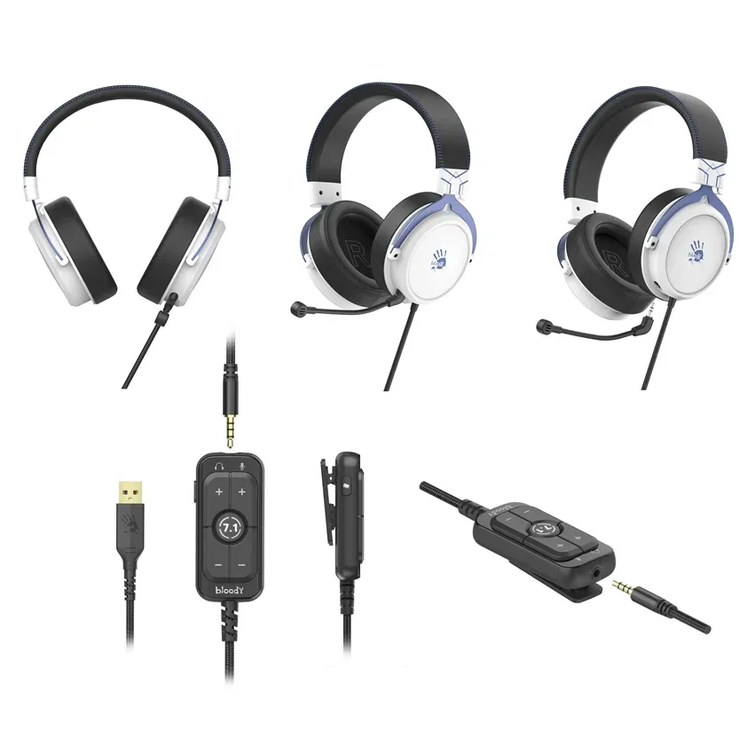 A4tech Bloody M590i Sports Navy Геймърски жични слушалки с микрофон