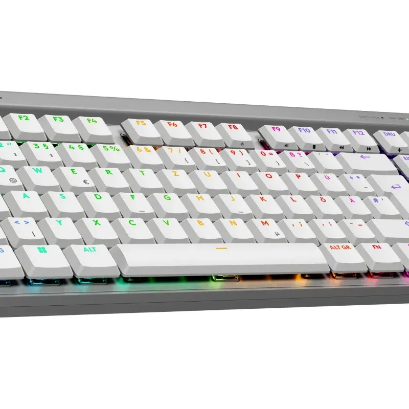 Безжична геймърска клавиатура Logitech G515 Lightspeed TKL White