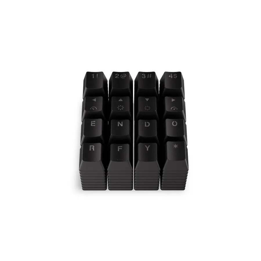 Капачки за механична клавиатура ENDORFY - 124 бр PBT - Черно