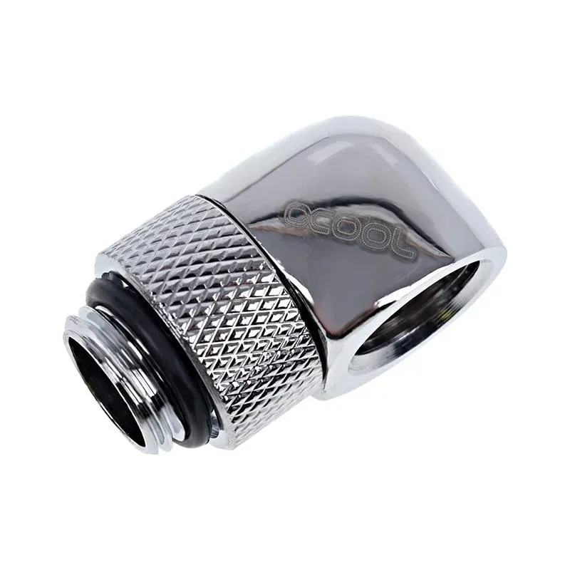 Въртящ се L-конектор Alphacool Eiszapfen, G1/4 AG auf G1/4 IG, Сребрист