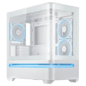 Кутия ASUS Prime AP202 ARGB mATX + 3 ARGB Вентилатора - White