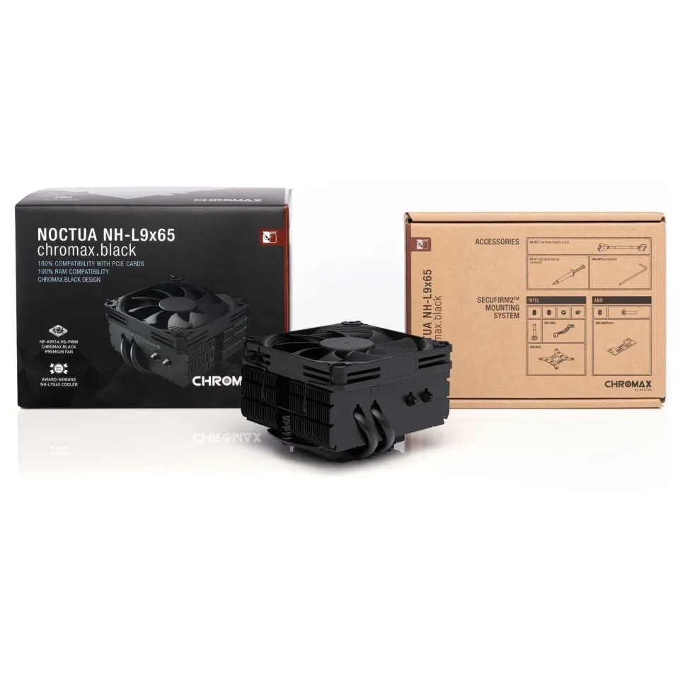 Охладител за процесор Noctua NH-L9x65 chromax.black - LGA1851/1700/1200/AM5 Охладител за процесор Noctua NH-L9x65 chromax.black - LGA1851/1700/1200/AM5