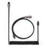 Кабел за клавиатура Keychron Coiled Aviator Custom USB Cable, USB-C - USB-C, Черен Кабел за клавиатура Keychron Coiled Aviator Custom USB Cable, USB-C - USB-C, Черен