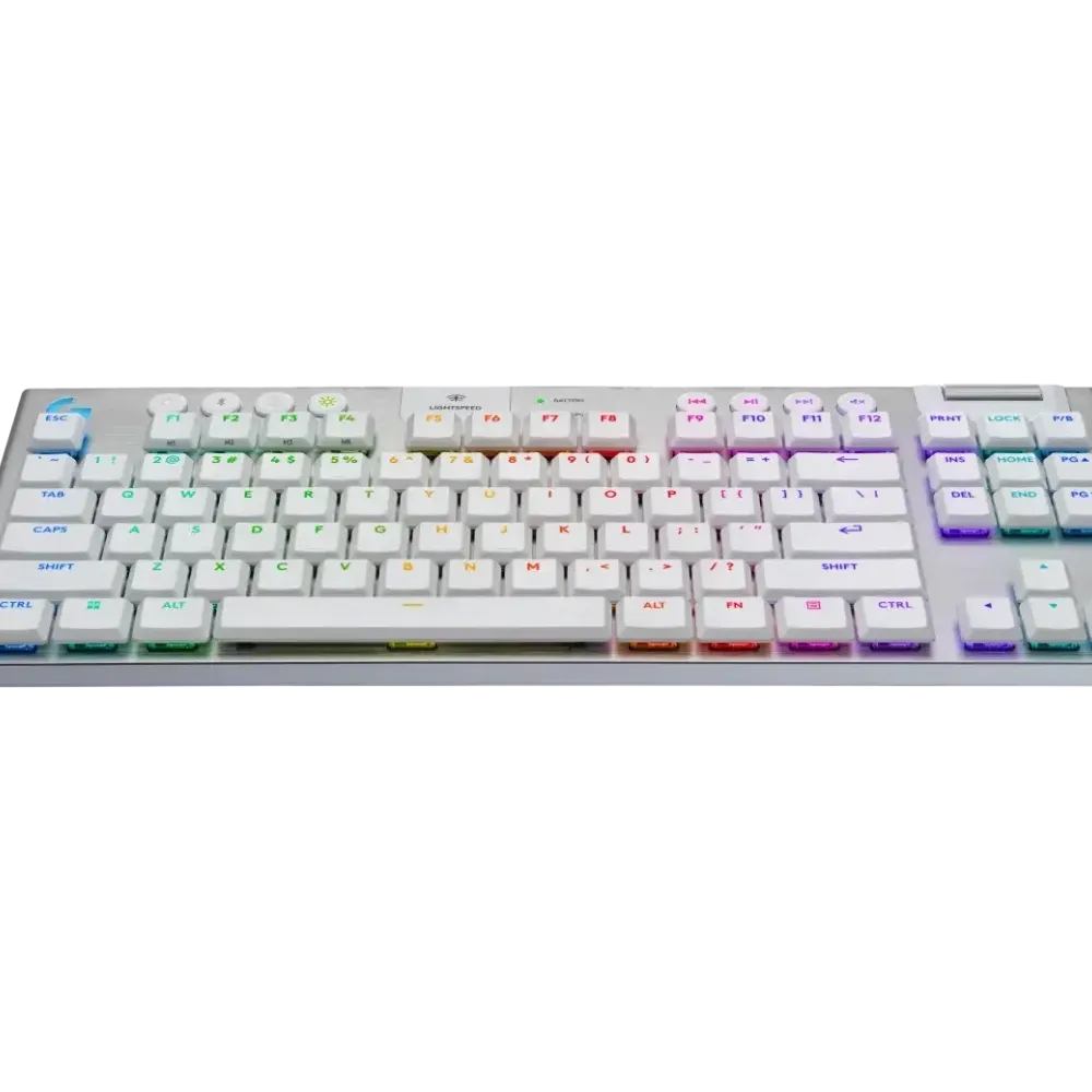 Безжична геймърска механична клавиатура Logitech G915X White Lightspeed TKL - GL Tactile Switch