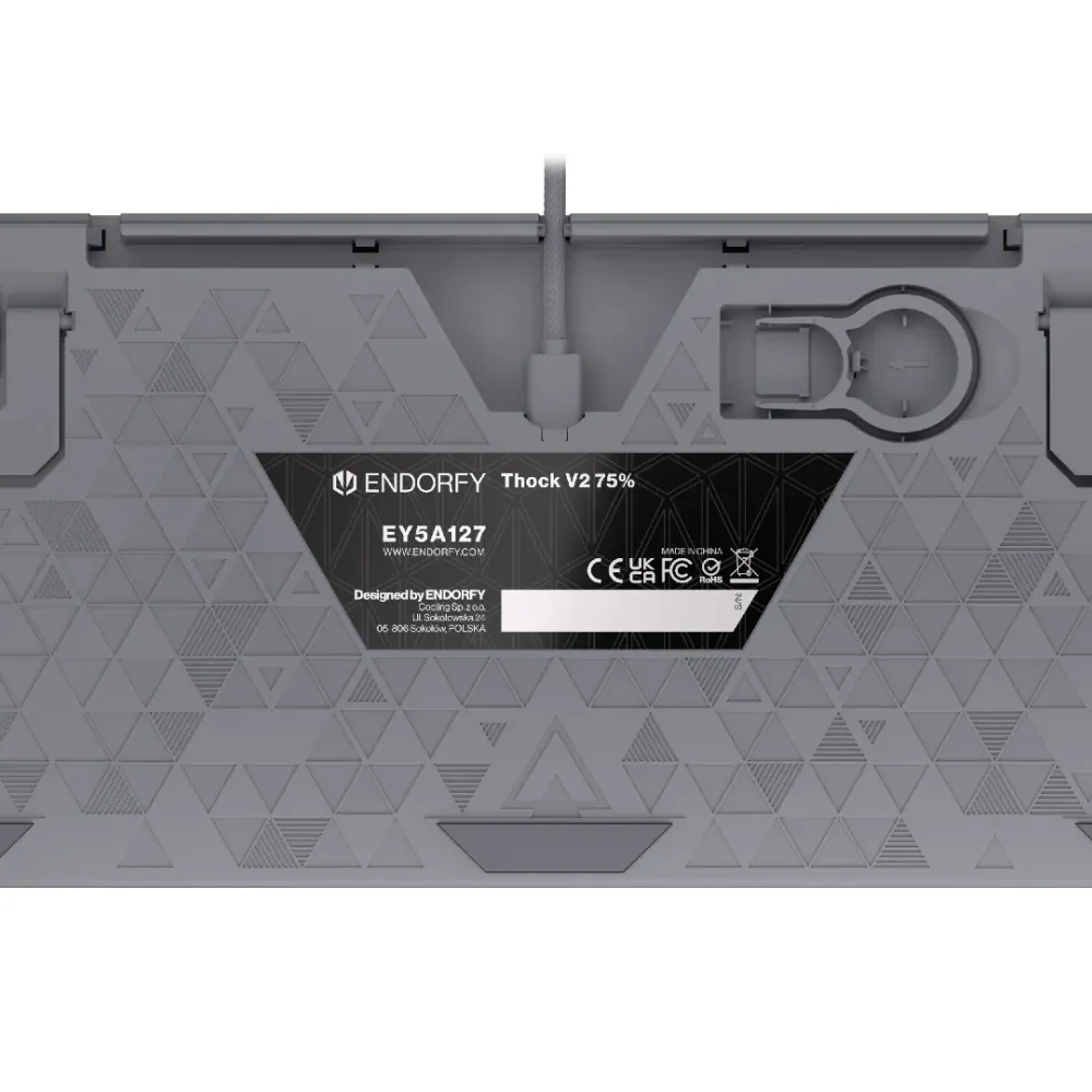 Endorfy механична клавиатура Thock V2 75%, PBT, Endorfy Red switch, US Layout
