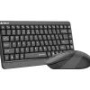 Комплект клавиатура и мишка A4TECH Fstyler FGS1110Q, Безжичен, Сива