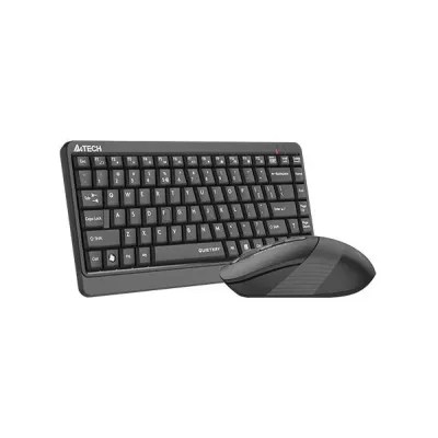 Комплект клавиатура и мишка A4TECH Fstyler FGS1110Q, Безжичен, Сива