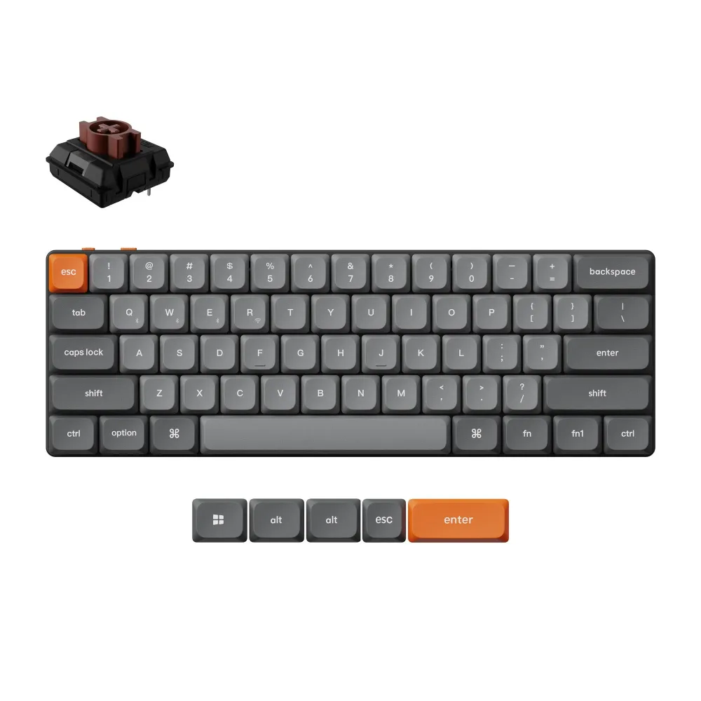 Геймърска Механична клавиатура Keychron K9 Max QMK HS 60% Keychron Milk POM Switch Brown RGB
