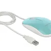 Оптична мишка DeLock, USB-A, Кабел 1.3 м, USB, 1200 dpi, Tюркоаз