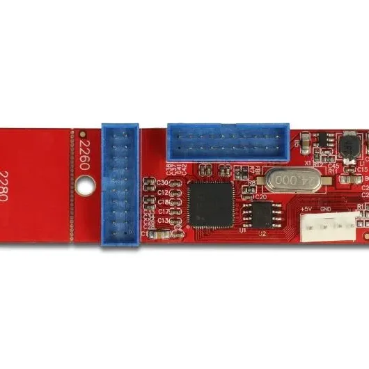 Адаптер Delock, M.2 Key B+M мъжко към 2 x USB 5 Gbps Pin Header Адаптер Delock, M.2 Key B+M мъжко към 2 x USB 5 Gbps Pin Header