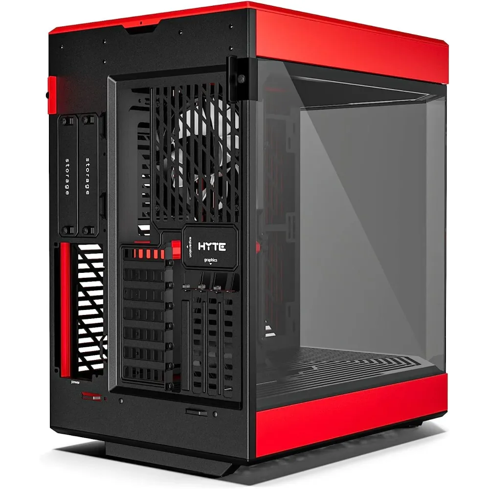 Кутия HYTE Y60 Tempered Glass, Mid-Tower, Черно и Червено Кутия HYTE Y60 Tempered Glass, Mid-Tower, Черно и Червено