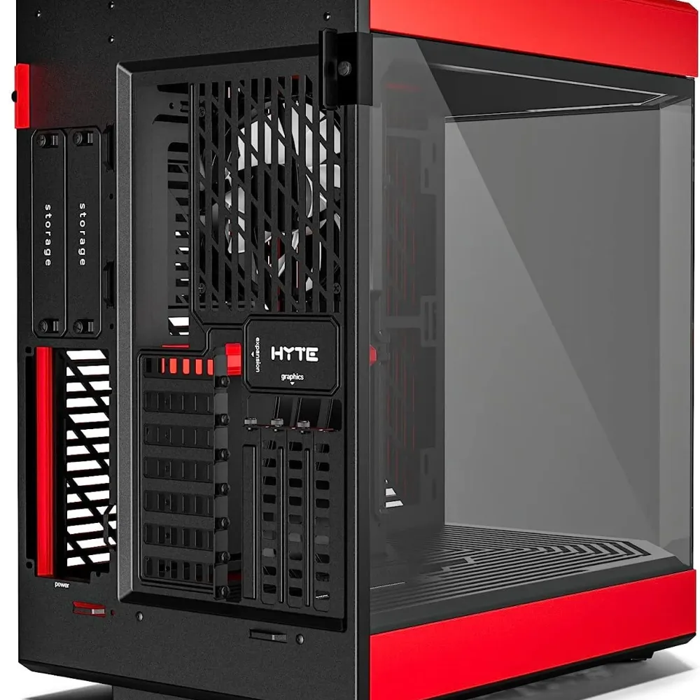 Кутия HYTE Y60 Tempered Glass, Mid-Tower, Черно и Червено