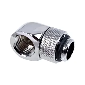 Въртящ се L-конектор Alphacool Eiszapfen, G1/4 AG auf G1/4 IG, Сребрист