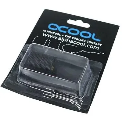 Муфа Alphacool, Вътрешна резба G1/4 AG - G1/4 AG, Черен мат