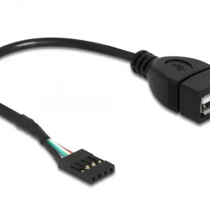 Кабел DeLock USB Pin header женско > USB 2.0 type-A женски, 20 cm