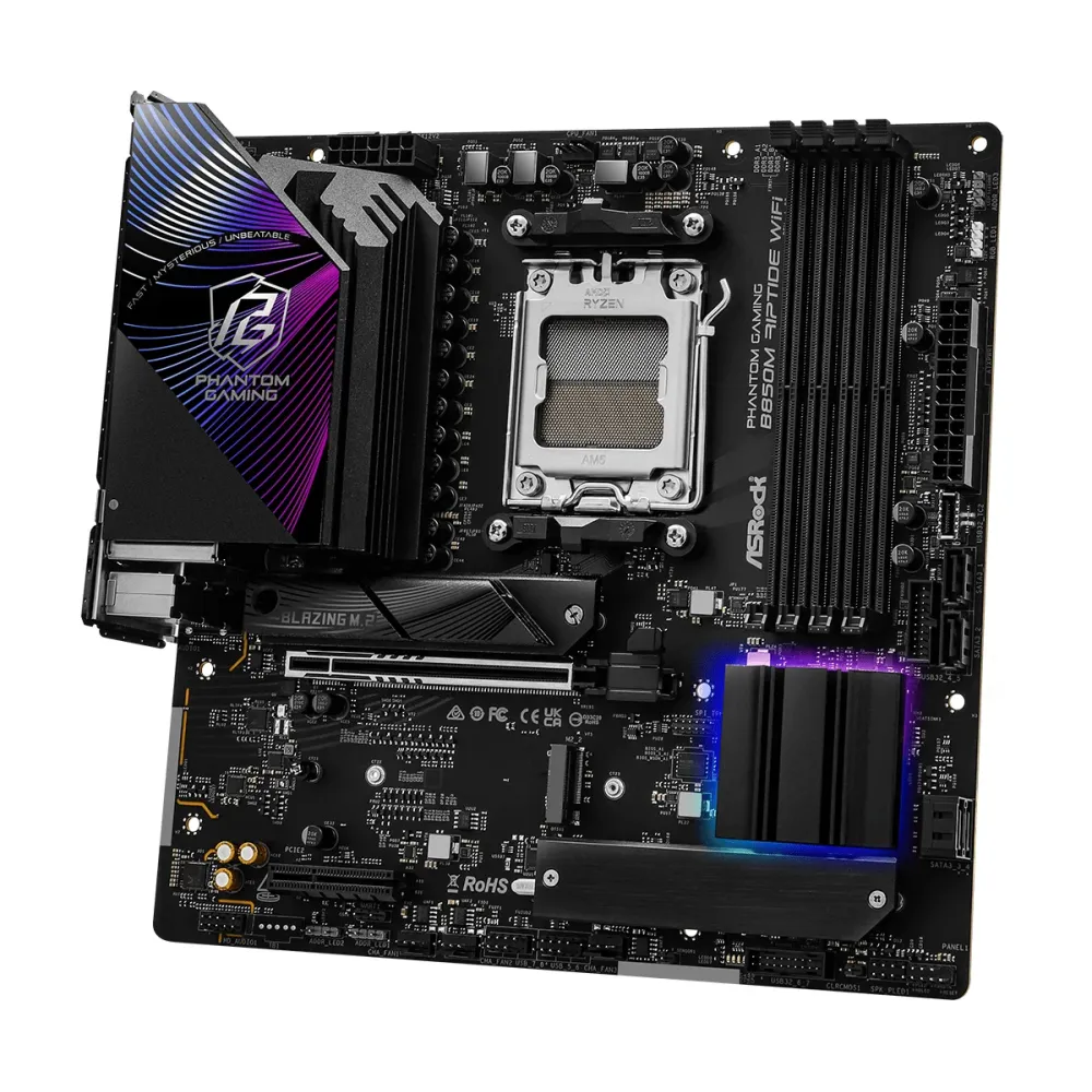 Дънна платка ASRock B850M RIPTIDE WIFI7 socket AM5 Дънна платка ASRock B850M RIPTIDE WIFI7 socket AM5