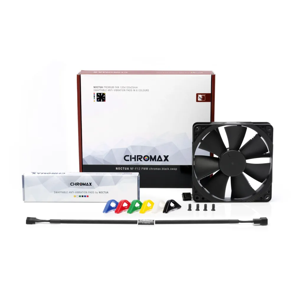 Вентилатор Noctua 120mm NF-F12 PWM Chromax.black.swap Вентилатор Noctua 120mm NF-F12 PWM Chromax.black.swap