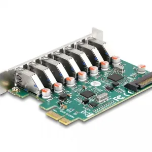 Карта PCI Express x1 Delock към 7 x external USB 5 Gbps Type-A