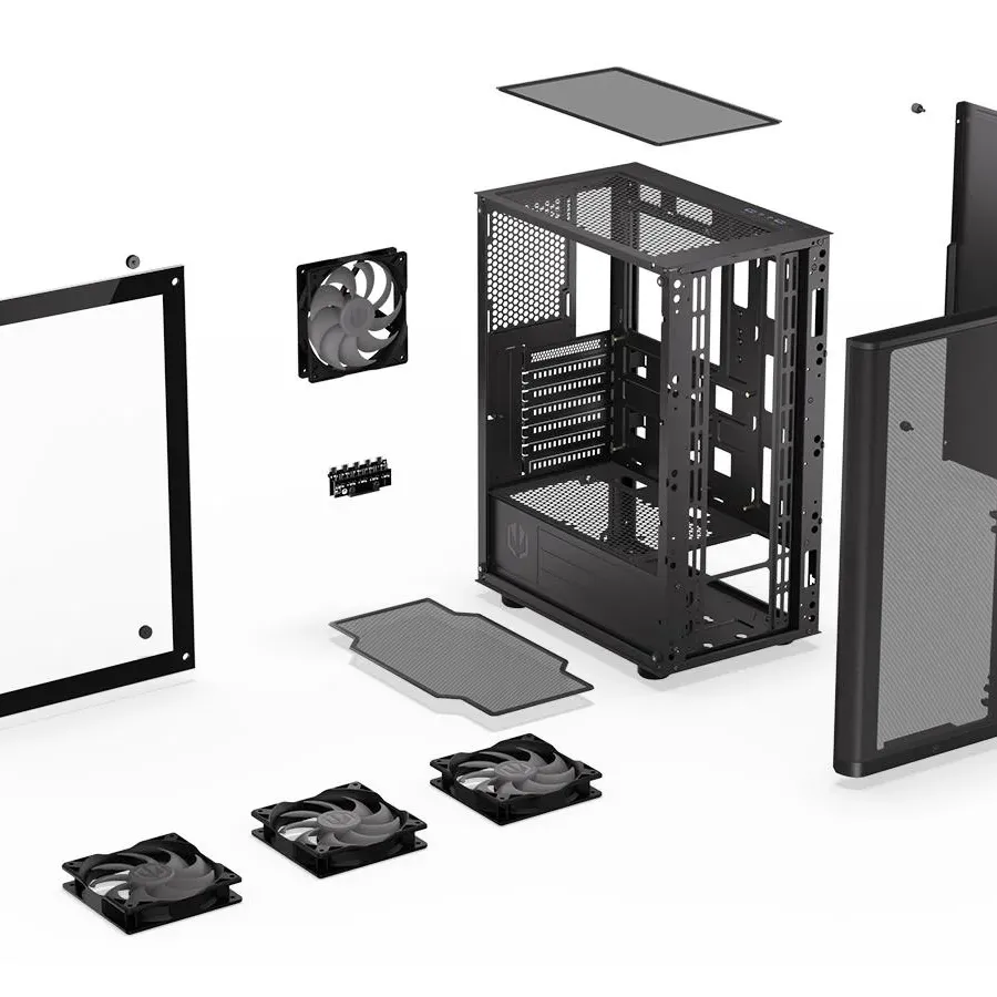 Кутия ENDORFY Ventum 200 ARGB - Middle Tower