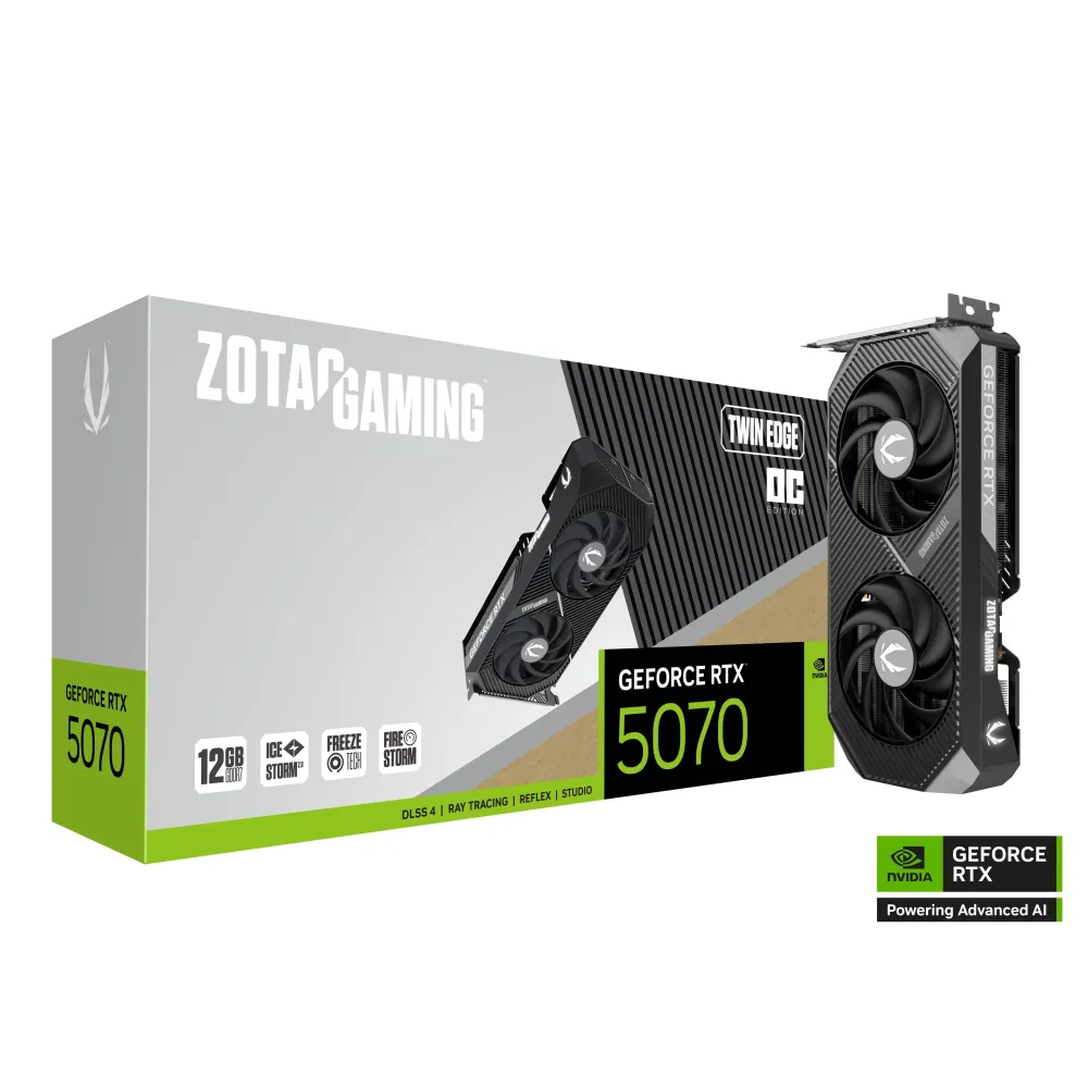 Видео карта ZOTAC GAMING RTX 5070 Twin Ege OC 12GB GDDR7