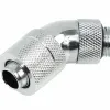 Компресионен фитинг Alphacool HF, 13/10 - G1/4, 45°, Въртящ се, Хром