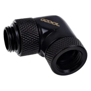 Ъглов адаптер Alphacool Eiszapfen, 90°, G1/4 външна към G1/4 вътрешна резба, Черен мат
