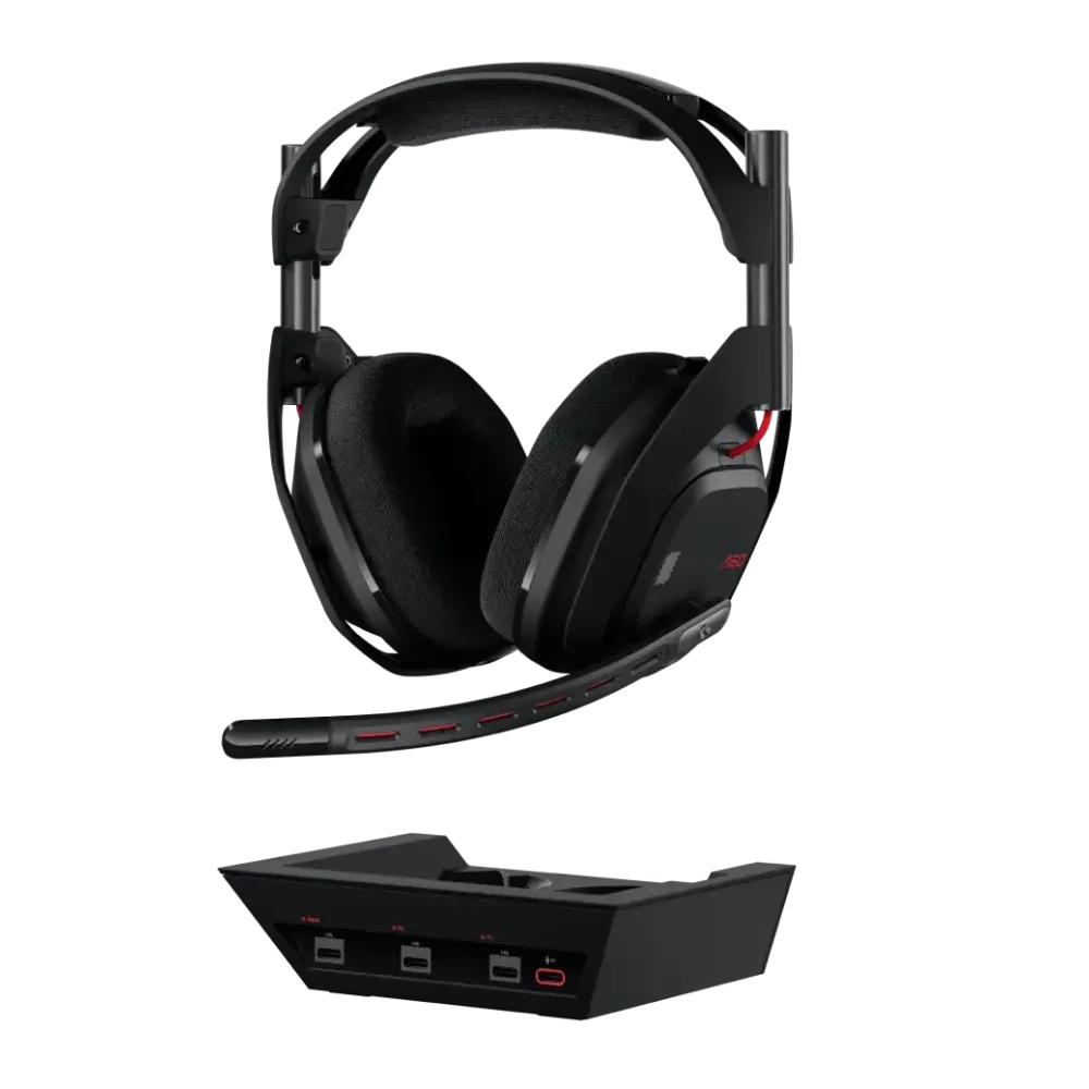 Logitech Astro A50 Lightspeed безжични слушалки с докинг станция, Черни