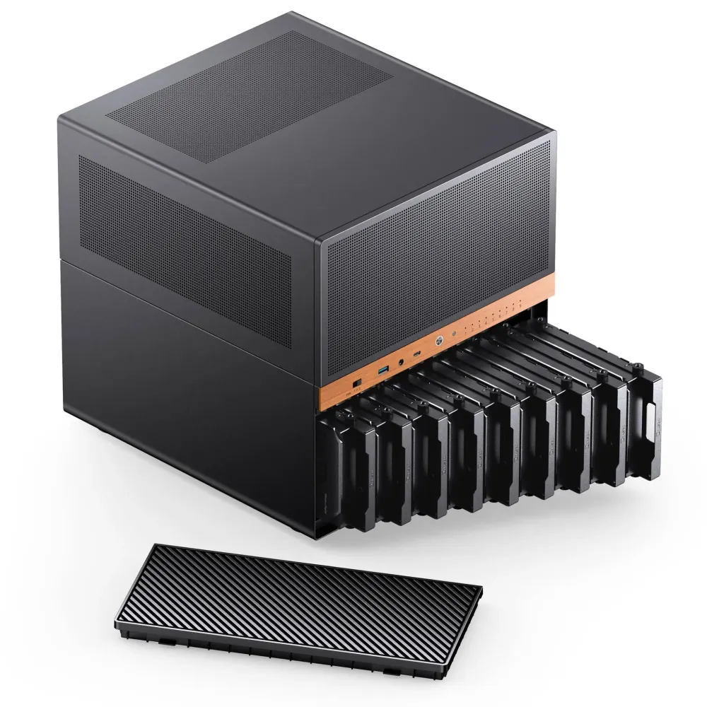 Кутия Jonsbo N6 NAS Micro-ATX - Black