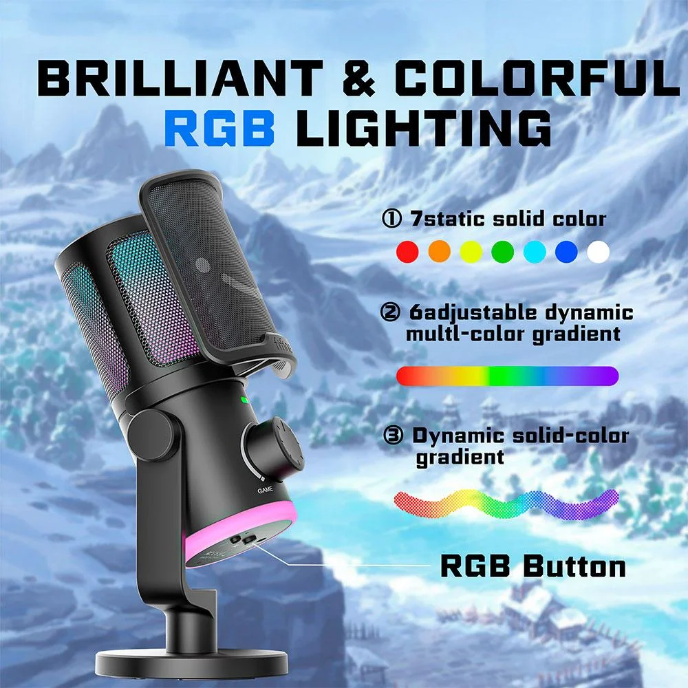 Настолен микрофон FIFINE AM6 RGB - Black