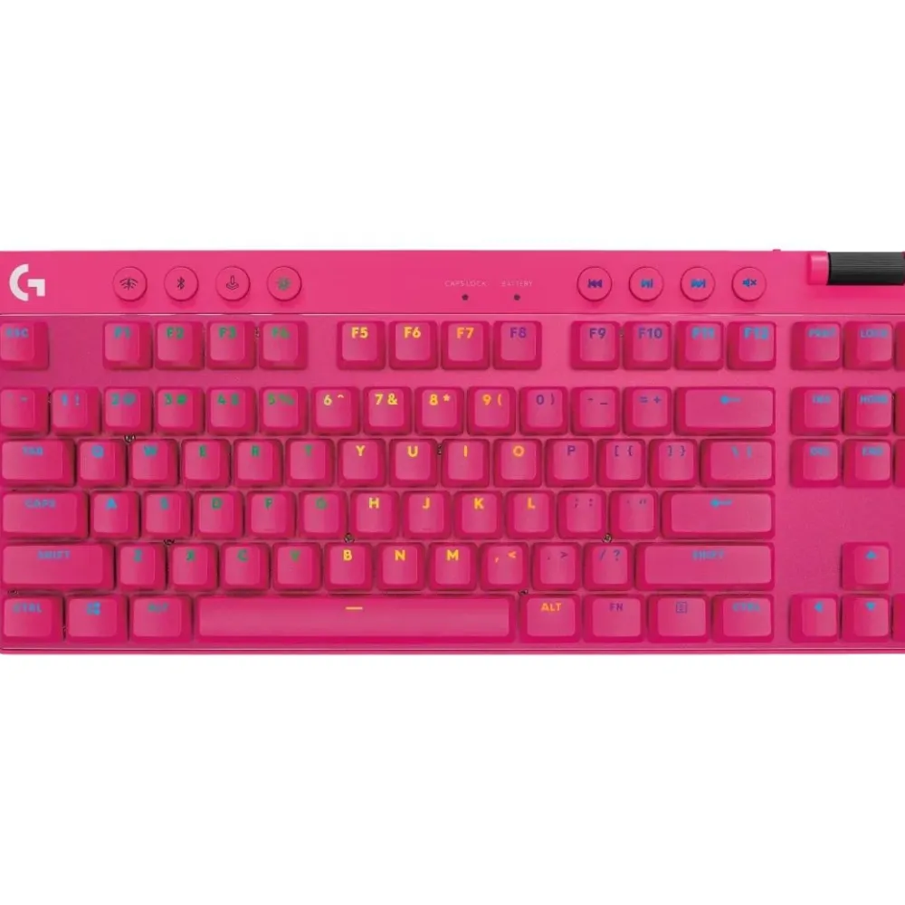 Геймърска механична клавиатура Logitech G Pro X TKL Lightspeed Tactile Switch, Magenta