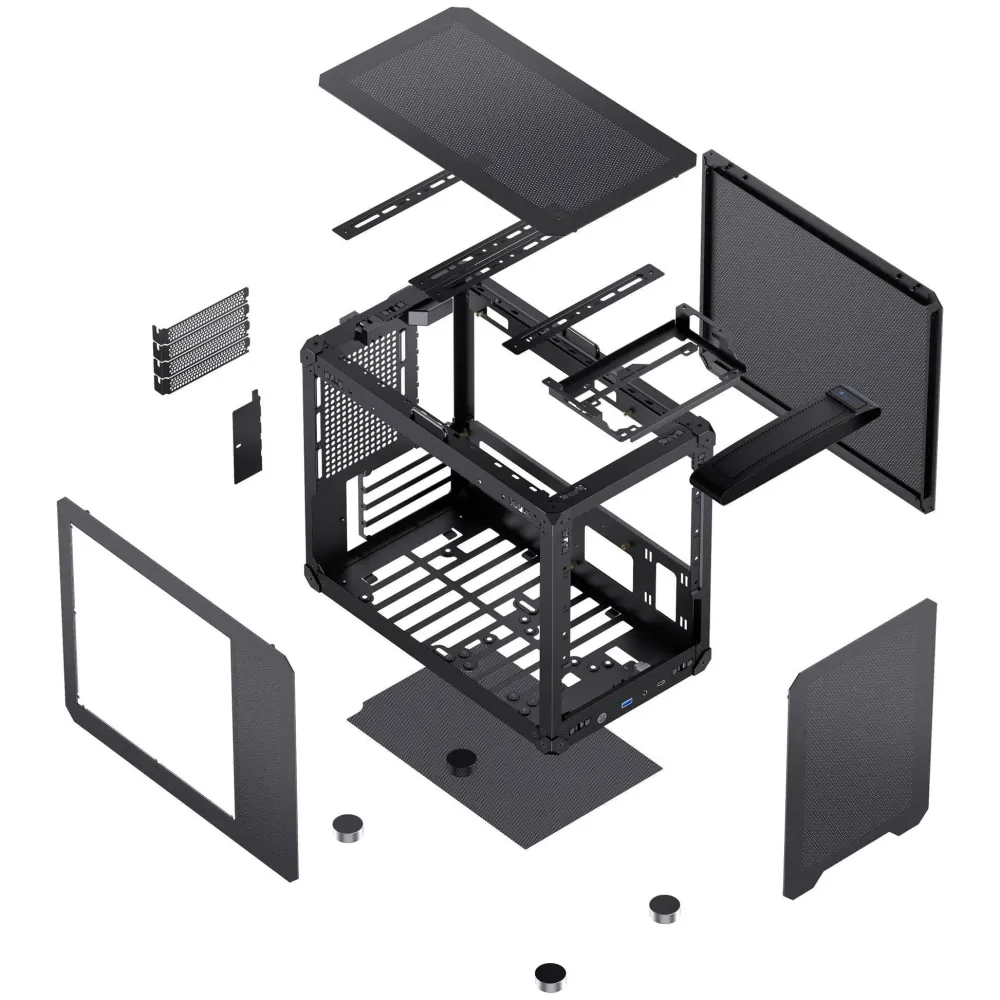 Кутия Jonsbo C6 MAX Micro-ATX - Black