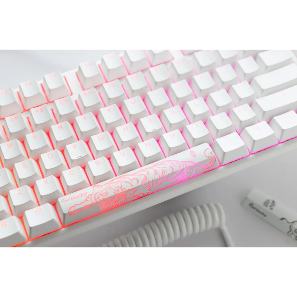 Геймърскa механична клавиатура Ducky One 3 Pure White TKL Hotswap Cherry MX Brown, RGB, PBT Keycaps Геймърскa механична клавиатура Ducky One 3 Pure White TKL Hotswap Cherry MX Brown, RGB, PBT Keycaps