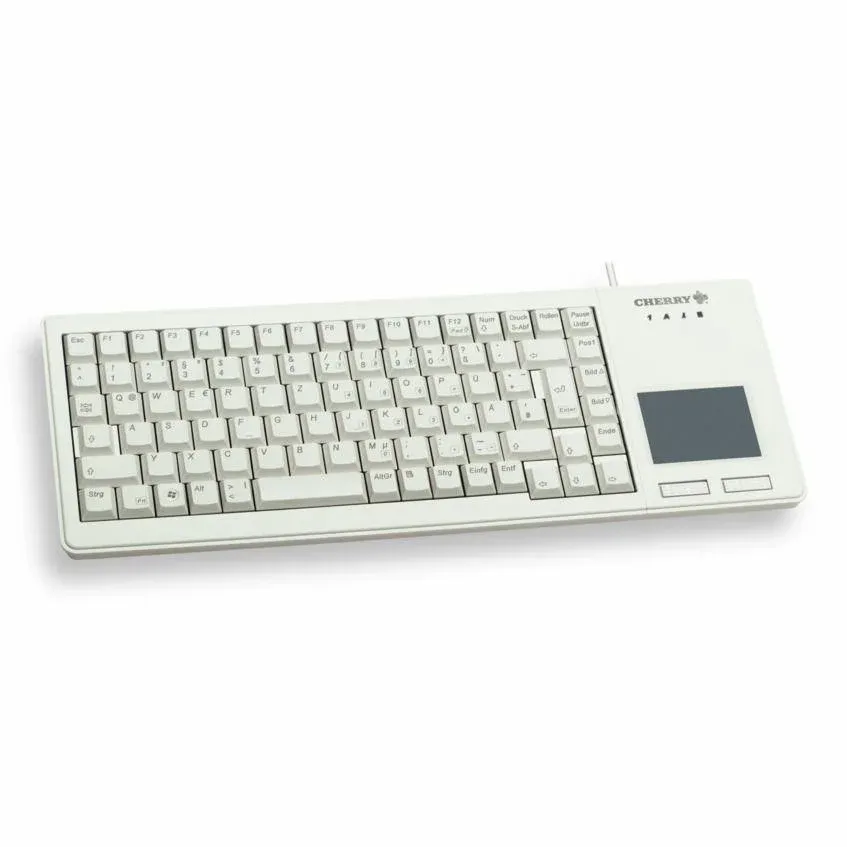 Жична индустриална клавиатура CHERRY G84-5500 XS с тъч пад, бяла