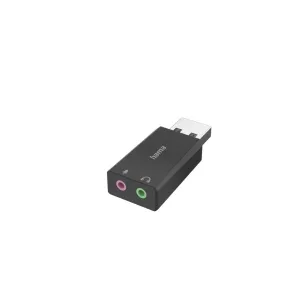 HAMA Външна звукова карта USB-А, 2 x 3.5 mm аудио жак, стерео HAMA Външна звукова карта USB-А, 2 x 3.5 mm аудио жак, стерео