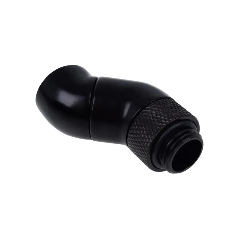 Ъглов адаптер Alphacool Eiszapfen, 2 x 45°, G1/4 външна към G1/4 вътрешна резба, Черен мат Ъглов адаптер Alphacool Eiszapfen, 2 x 45°, G1/4 външна към G1/4 вътрешна резба, Черен мат