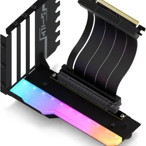 Брекет за вертикален монтаж на GPU EZDIY-FAB RGB PCIe 4.0 Riser Cable 90°