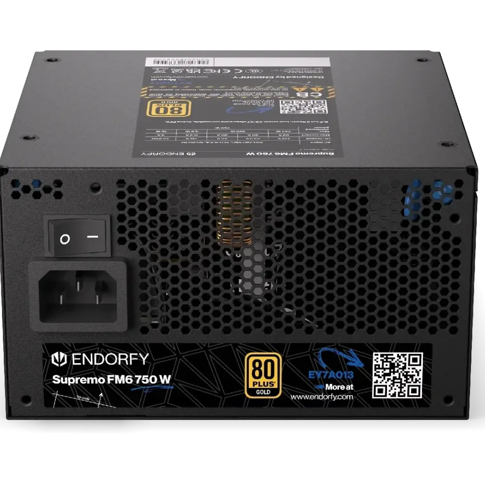 Захранващ блок Endorfy Supremo FM6 750W 80+ Gold, PCIe 5.1 - Fully Modular