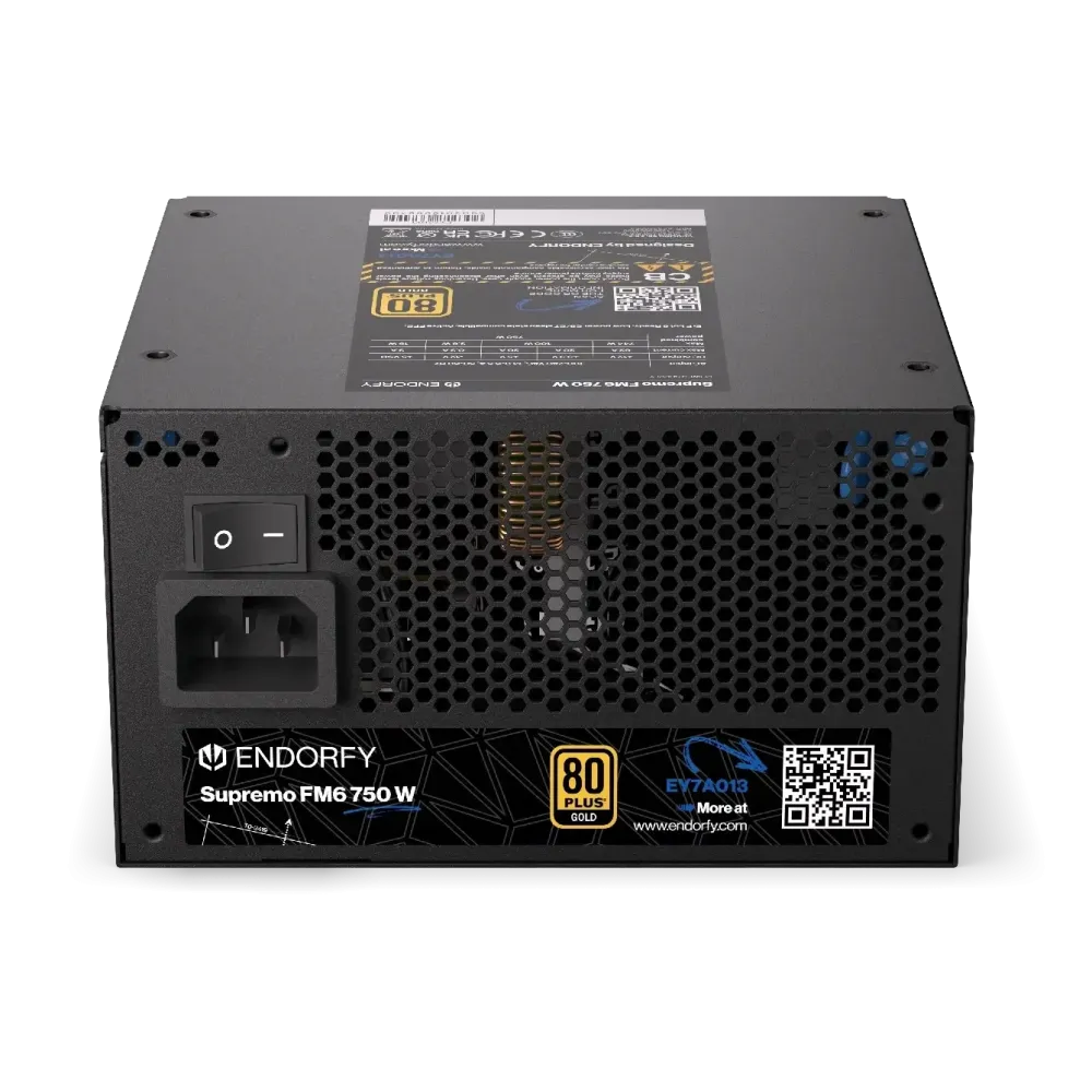 Захранващ блок Endorfy Supremo FM6 750W 80+ Gold, PCIe 5.1 - Fully Modular