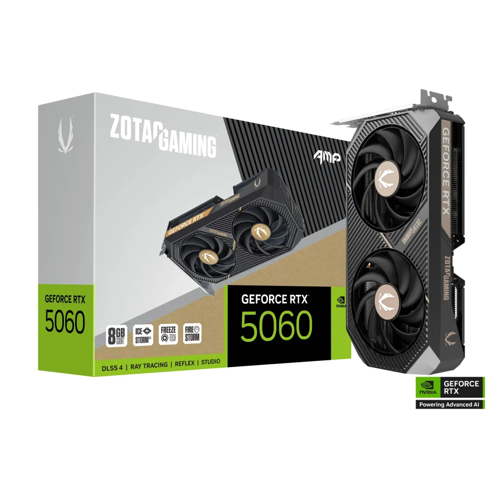 Видео карта ZOTAC GAMING RTX 5060 AMP 8GB GDDR7 Видео карта ZOTAC GAMING RTX 5060 AMP 8GB GDDR7