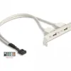 Скоба Delock, За монтаж в PC, USB 10 pin към 2 x USB 2.0 type A