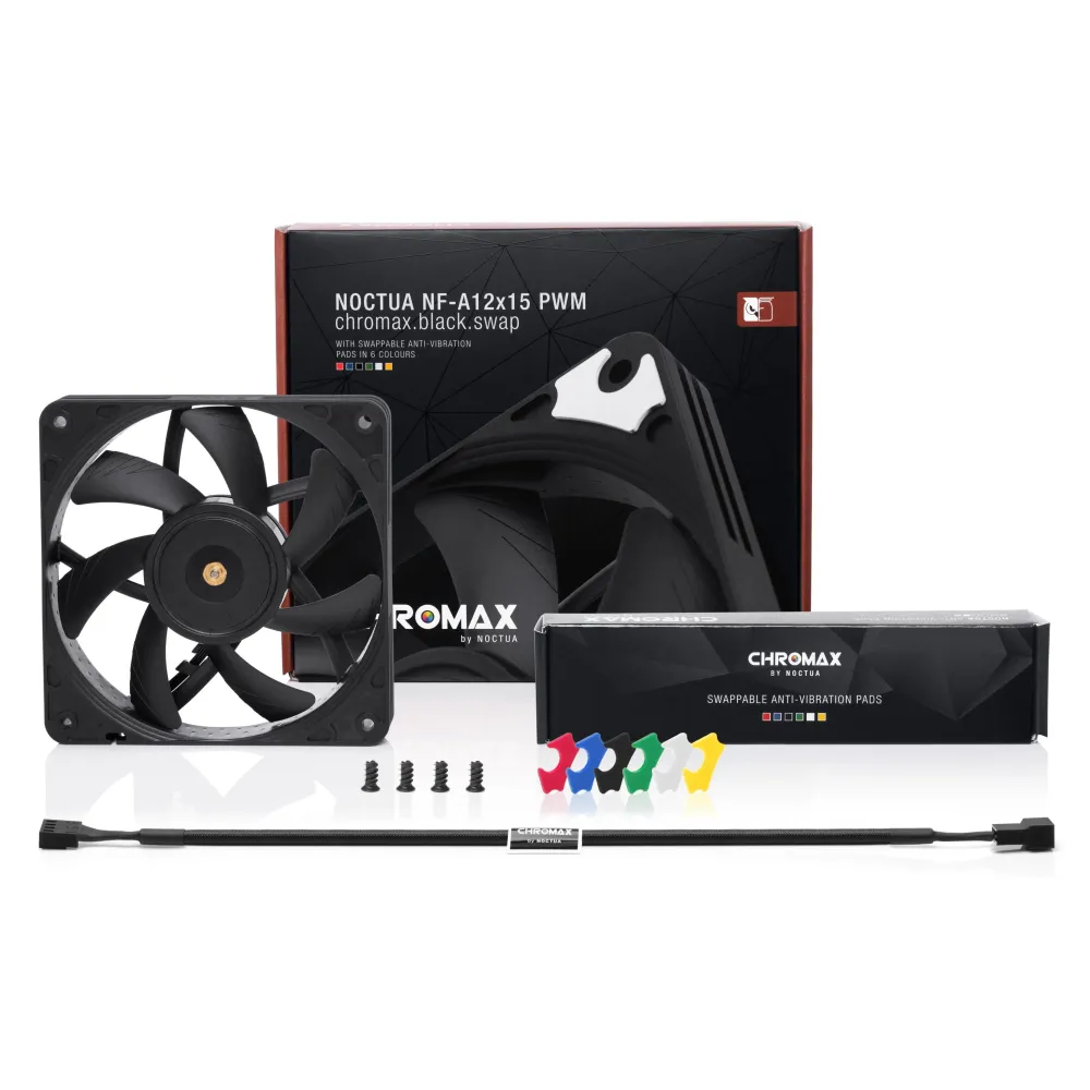 Вентилатор Noctua 120mm NF-A12x15 PWM chromax.black.swap Вентилатор Noctua 120mm NF-A12x15 PWM chromax.black.swap