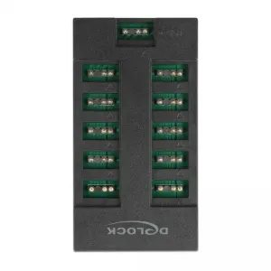 RGB хъб Delock, 10 портов ARGB LEDs, Черен