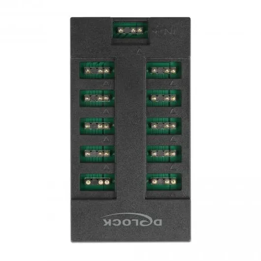 RGB хъб Delock, 10 портов ARGB LEDs, Черен