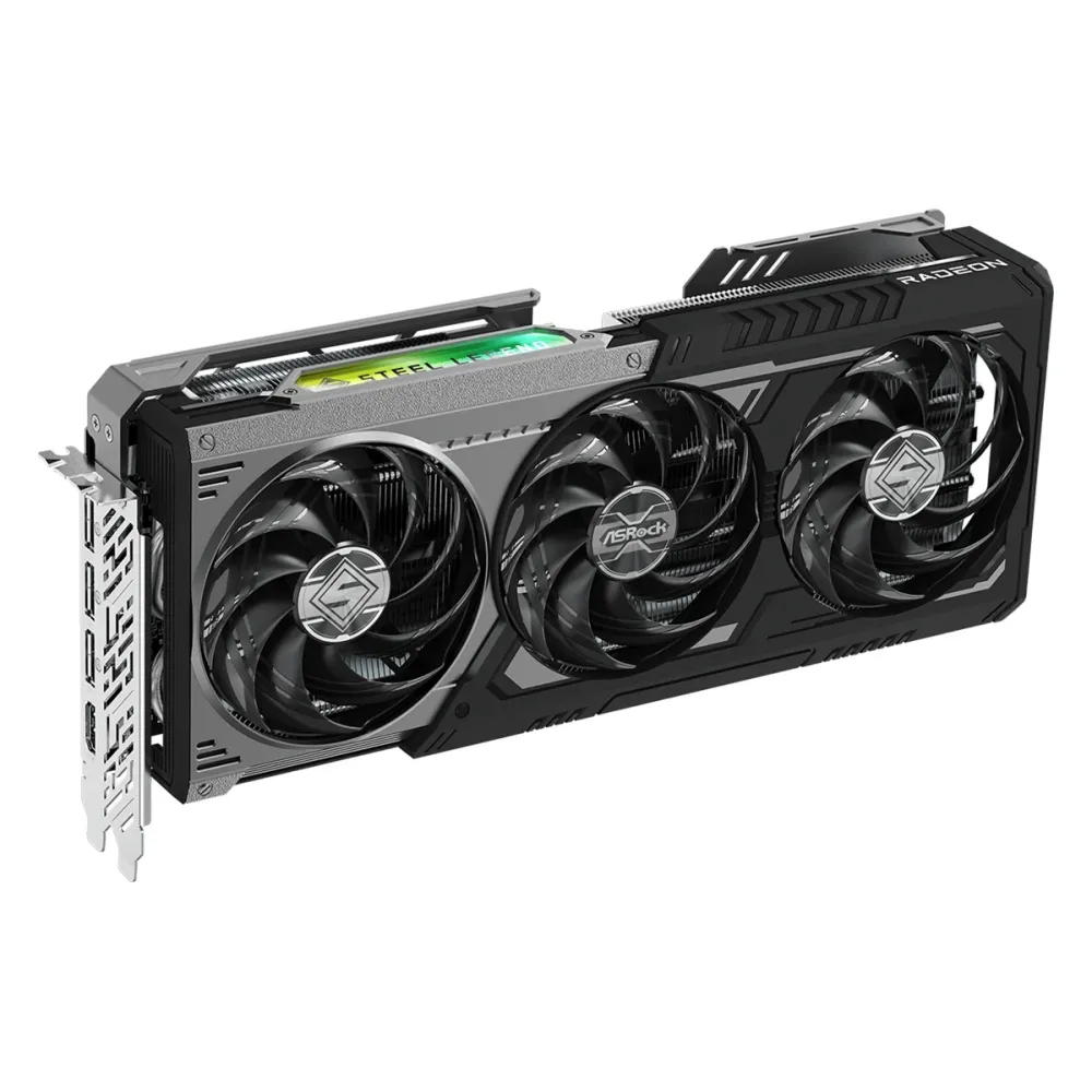 Видео карта ASRock Radeon RX 9070 GRE Steel Legend Dark 12GB OC GDDR6 Видео карта ASRock Radeon RX 9070 GRE Steel Legend Dark 12GB OC GDDR6