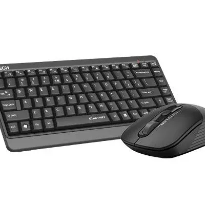 Комплект клавиатура и мишка A4TECH Fstyler FGS1110Q, Безжичен, Сива