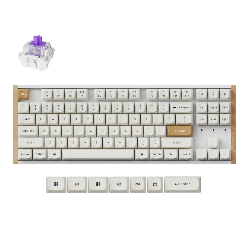 Геймърска Механична клавиатура Keychron K8 HE Magnetic Switch - White Special Edition Геймърска Механична клавиатура Keychron K8 HE Magnetic Switch - White Special Edition